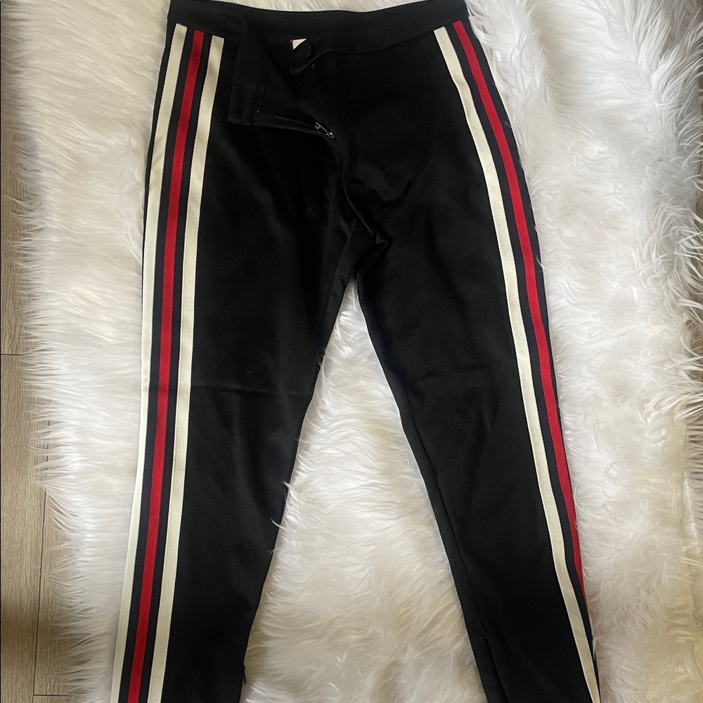 Gucci Black Pants with Red and White Accents